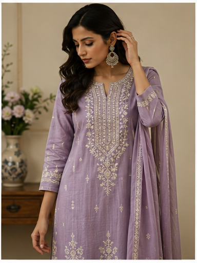 Lavender Ethnic Kurti