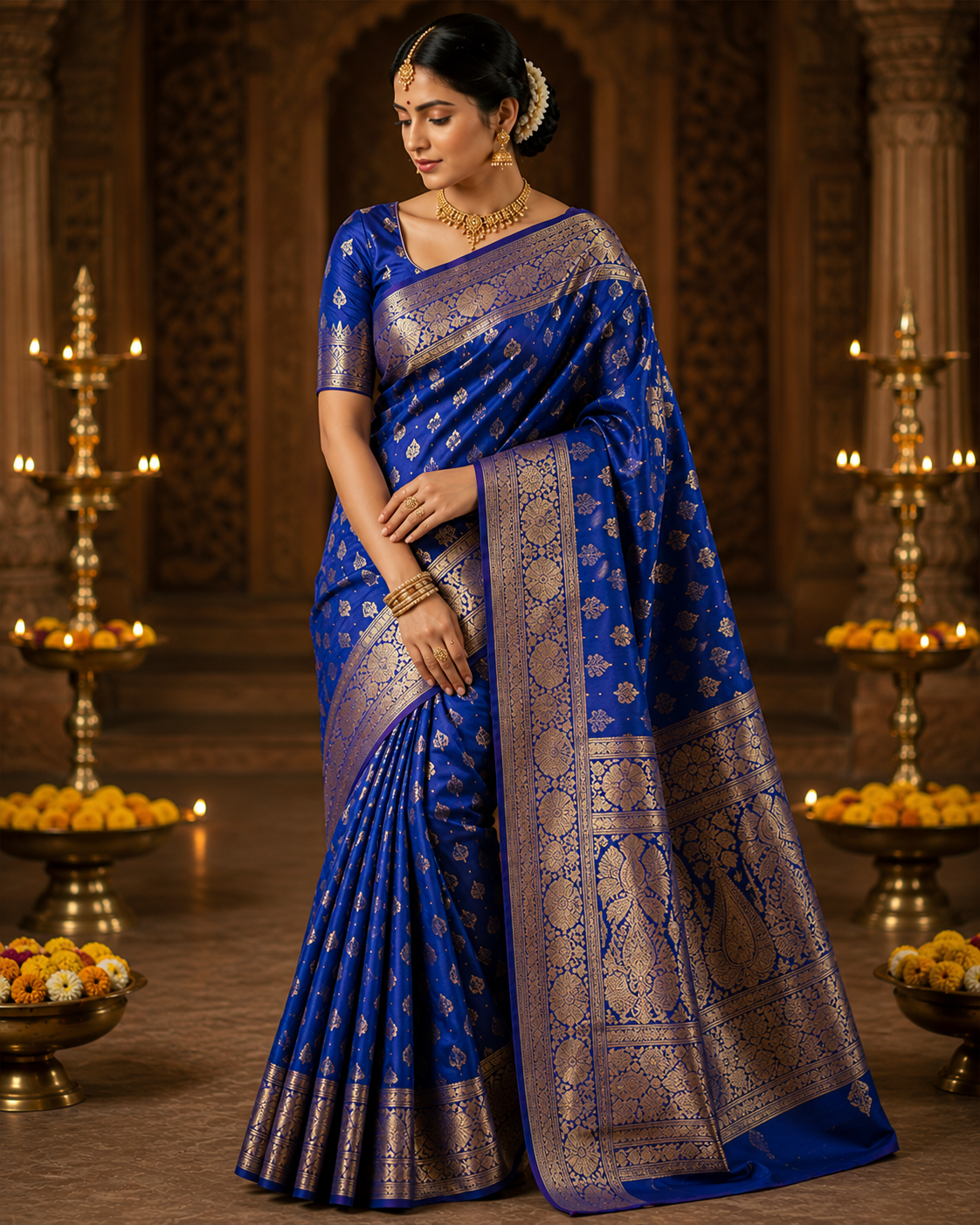 Luxury Purple Silk Saree