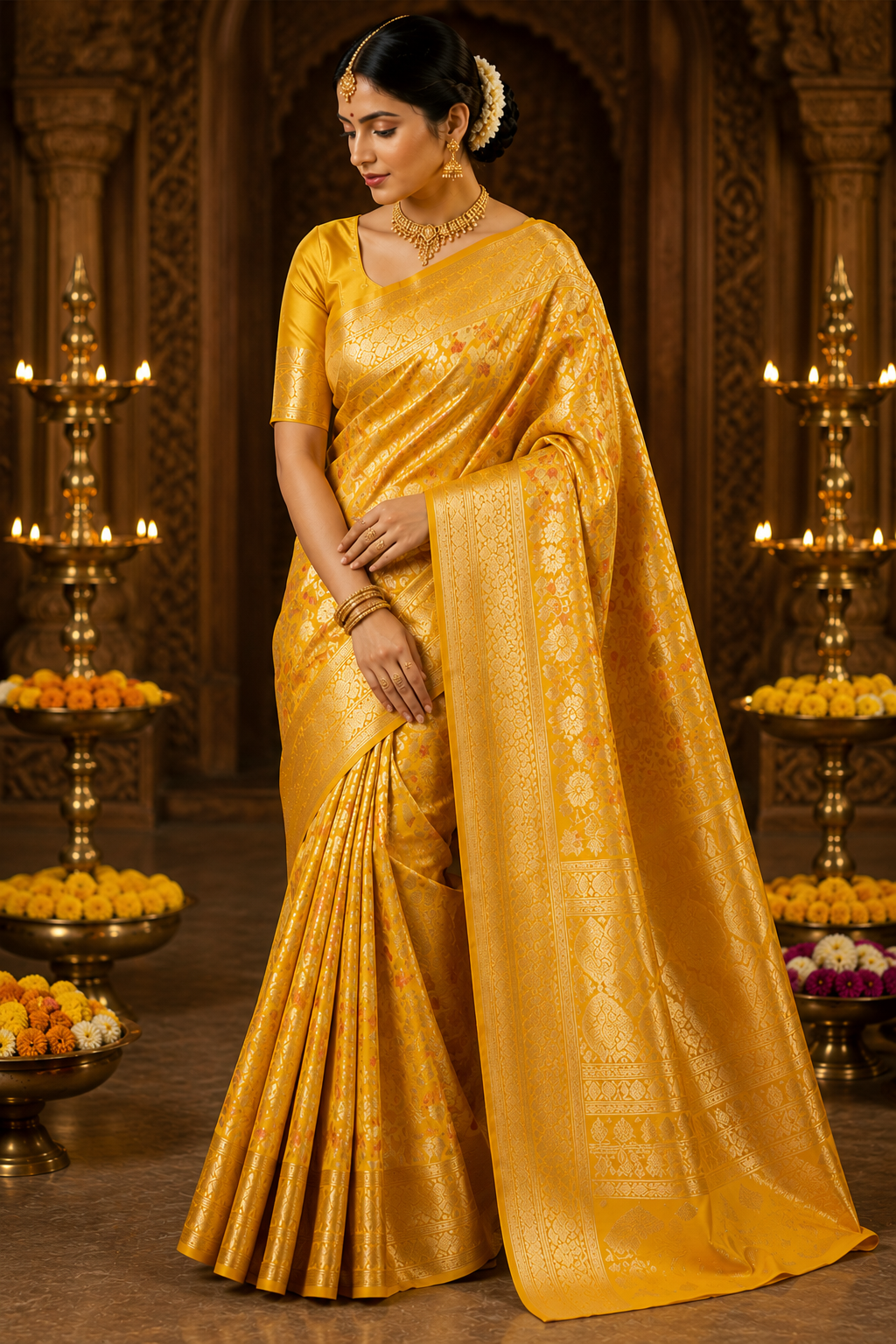Light Blue Silk Saree